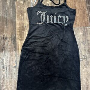 Juicy Couture Black Mini Dress with Silver Accents